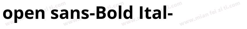 open sans-Bold Ital字体转换